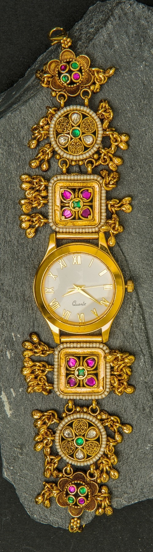 Ruby Square Link Watch - Style 35 — view 2