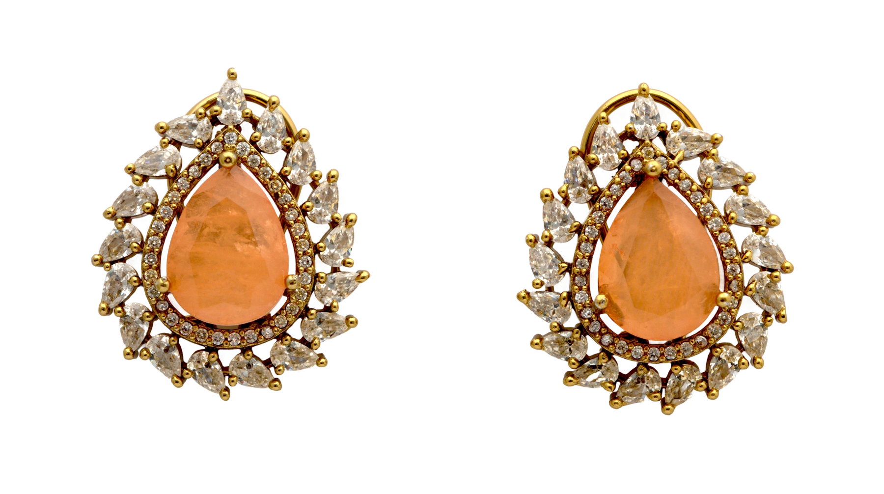 Teardrop Kundan Stud Earrings — view 7