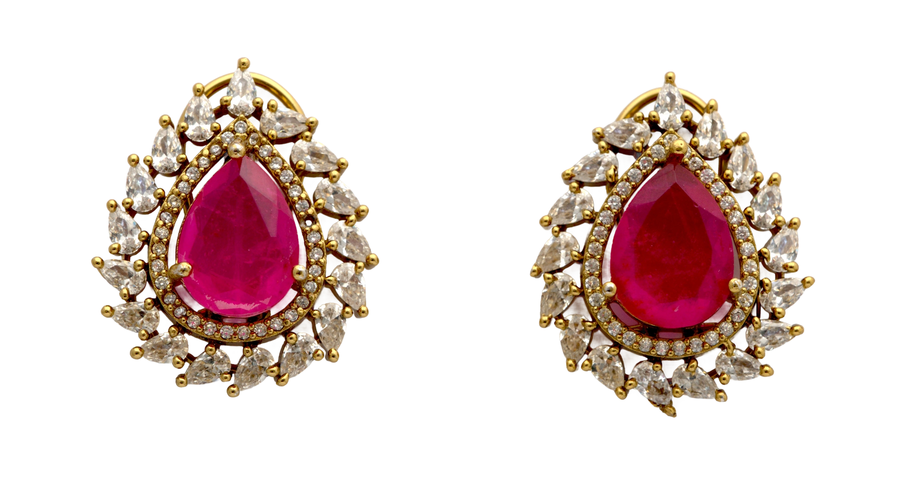 Teardrop Dublet Stud Earrings — view 3