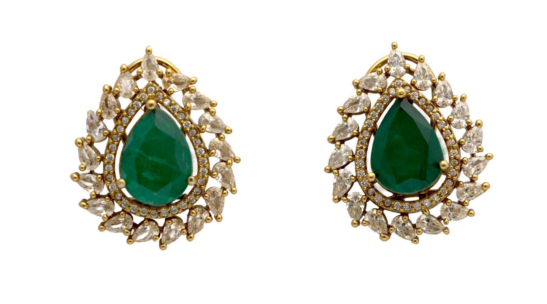 Teardrop Kundan Stud Earrings — view 10