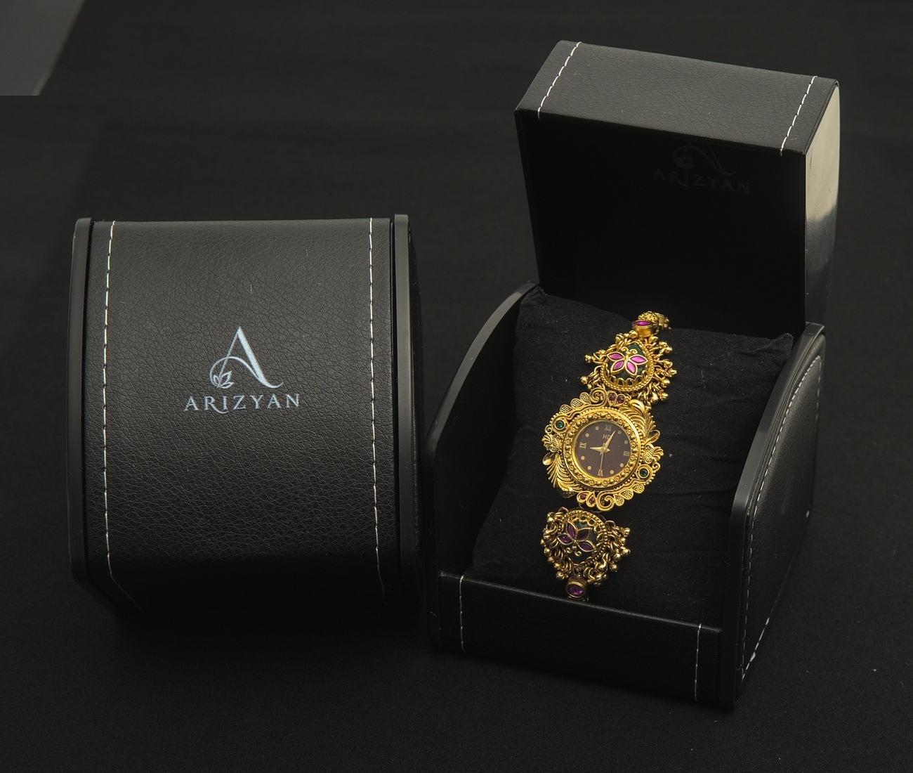 Pink Floral Statement Watch - Style 39 — view 3