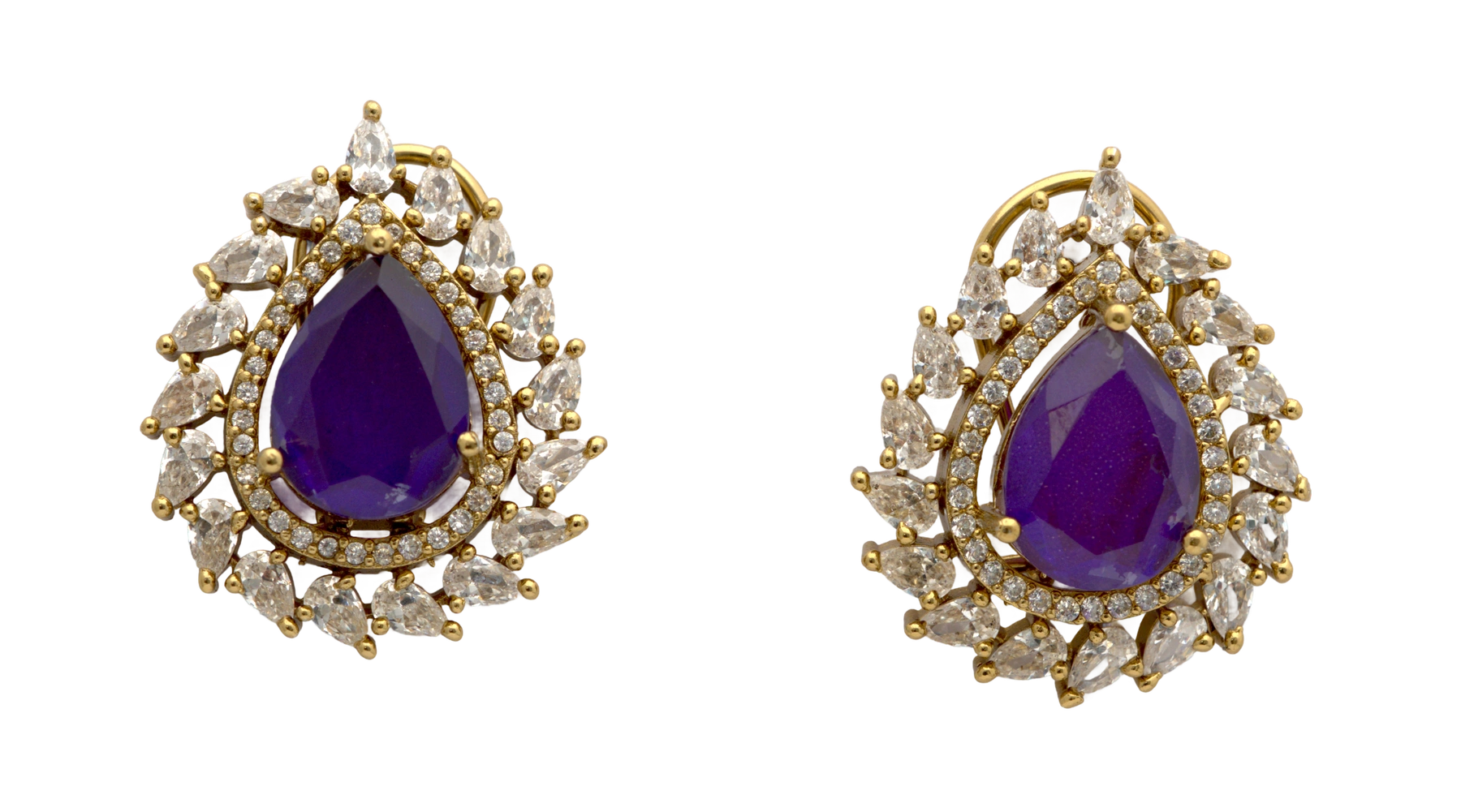 Teardrop Dublet Stud Earrings — view 4