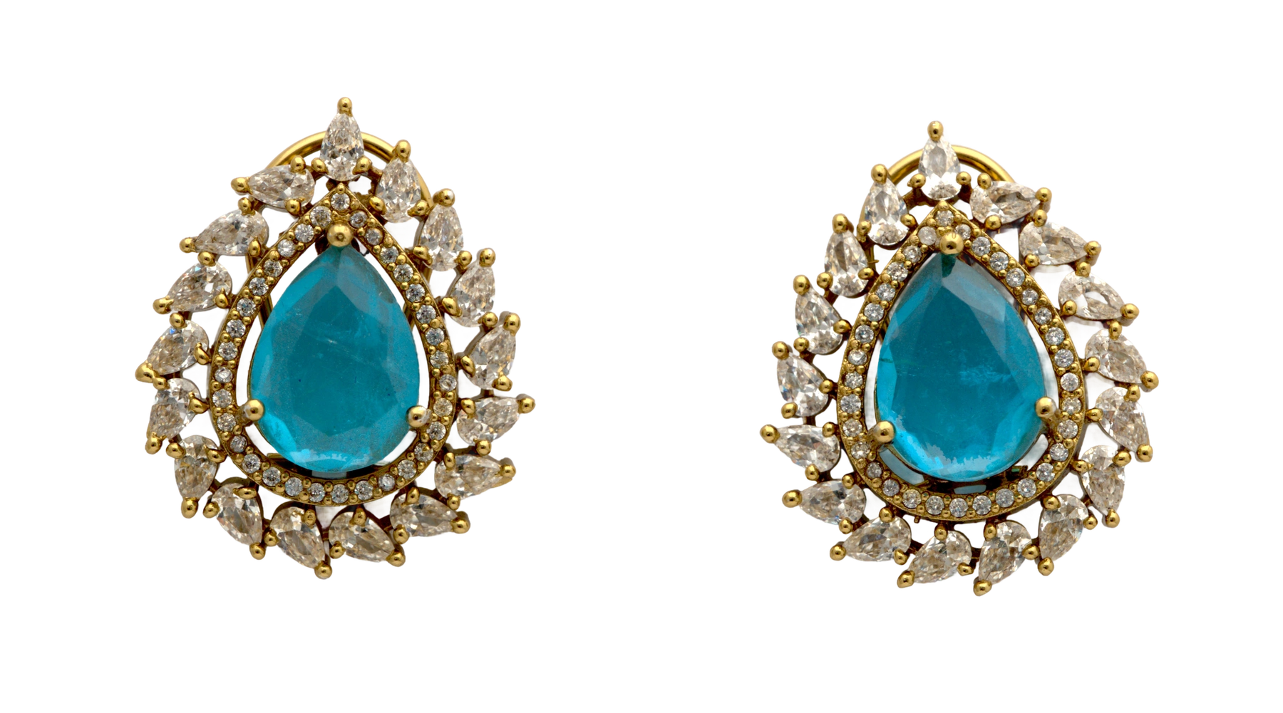 Teardrop Kundan Stud Earrings — view 8