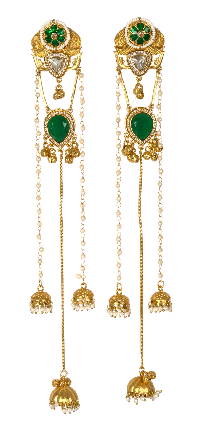 Long Sahara jhumka earrings